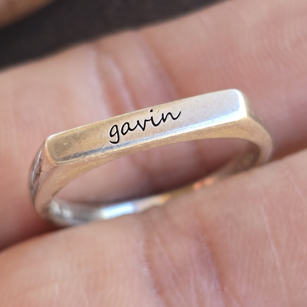 Sterling Silver 925 "Gavin" Script Personalized N… - image 1